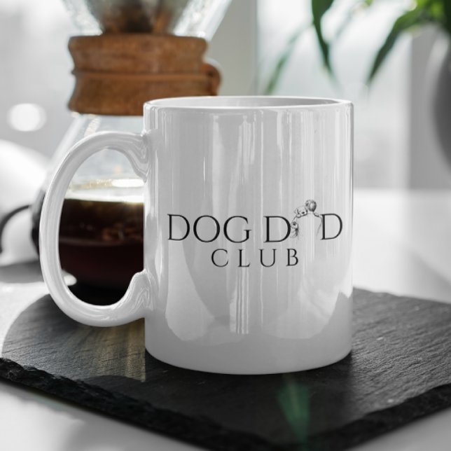 Taza De Café Dog Dad Club Minimal Line Art (Subido por el creador)