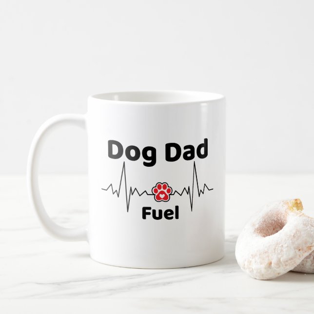 Taza De Café Dog Dad Fuel Mug (Con donut)
