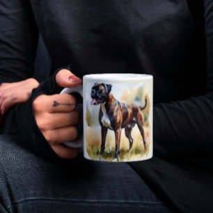 Taza De Café Dog de Boxer de color agua