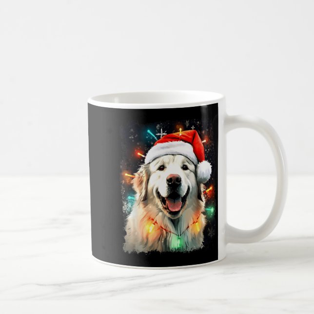 Taza De Café Dog Great Pyrenees Christmas  (Derecha)