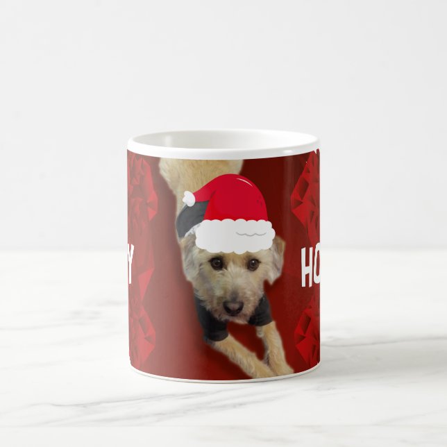 Taza De Café Dog Happy Holiday Mug (Centro)