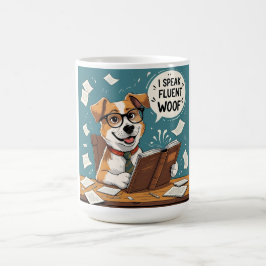 Taza De Café Dog I Speent Fluent Woof - Primario Mascota