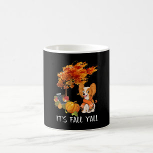 Taza De Café Dog Lovers   Papillon es otoño