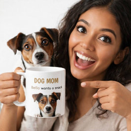 Taza De Café Dog Mom Cute Puppy Coffee Quote Design