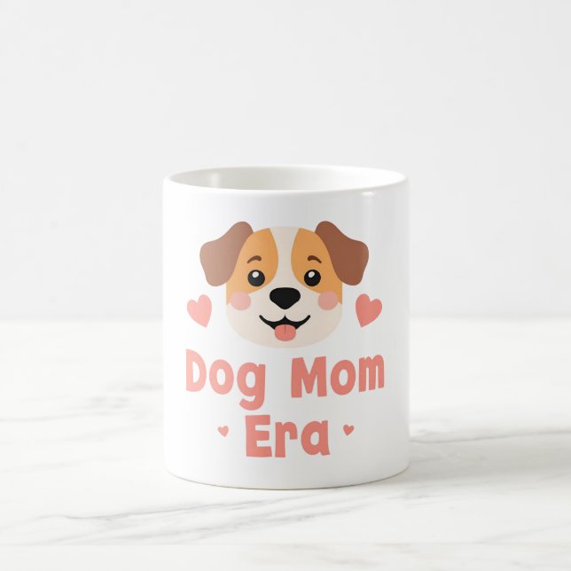 Taza De Café Dog Mom Era Funny Pet Design (Centro)