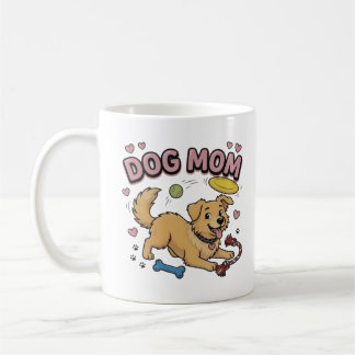 Taza De Café Dog Mom Golden Retriever Comic