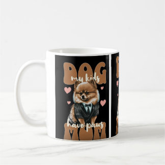 Taza De Café Dog Mom Mug – Heart & Paw Design – Cute Pet Lover 