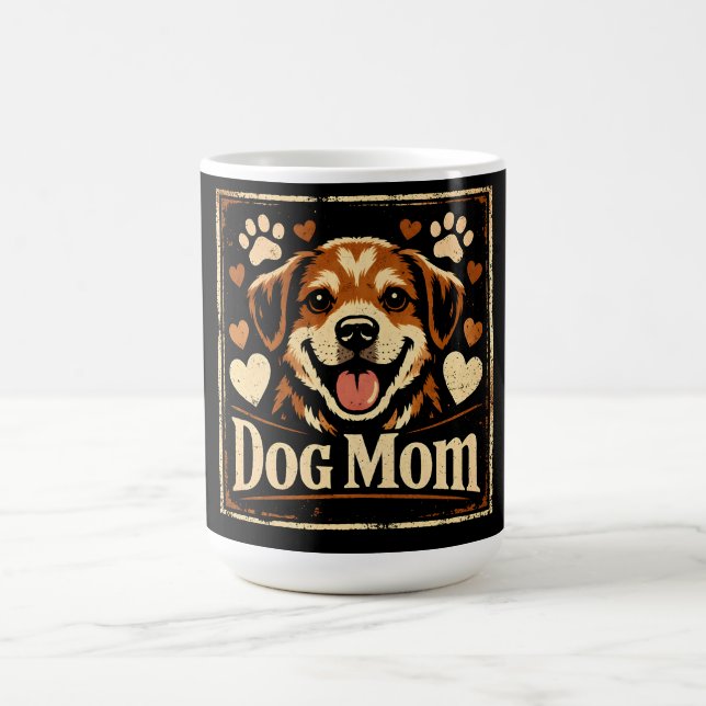 Taza De Café Dog Mom – Proud Canine Mother Love (Centro)