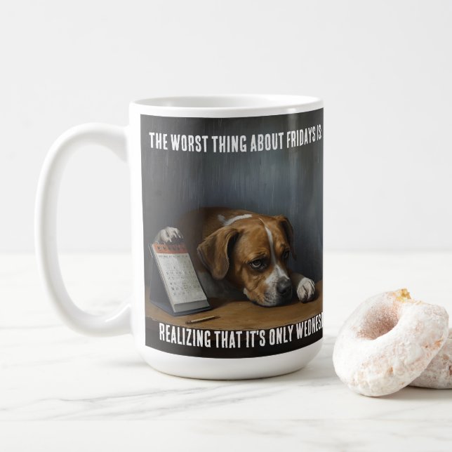 Taza De Café Dog Mug (Con donut)