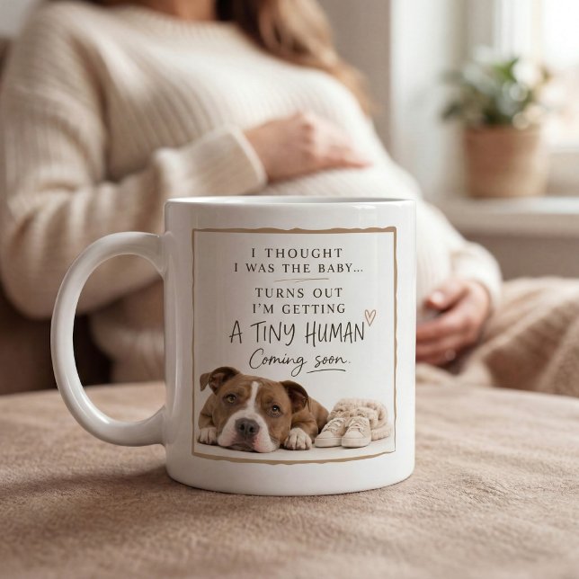 Taza De Café Dog Pregnancy Announcement (Subido por el creador)