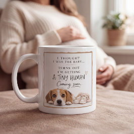 Taza De Café Dog Pregnancy Announcement