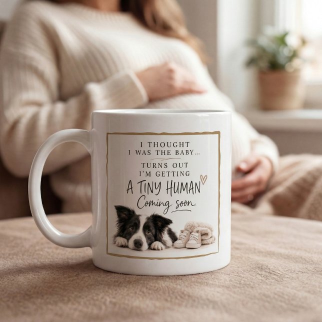 Taza De Café Dog Pregnancy Announcement (Subido por el creador)