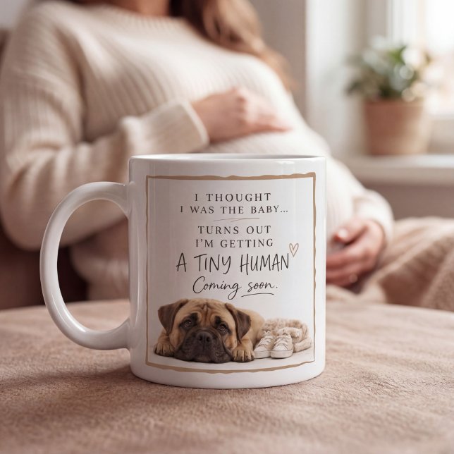 Taza De Café Dog Pregnancy Announcement (Subido por el creador)