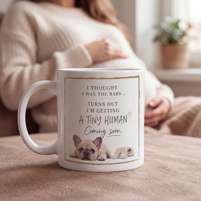 Taza De Café Dog Pregnancy Announcement (Subido por el creador)
