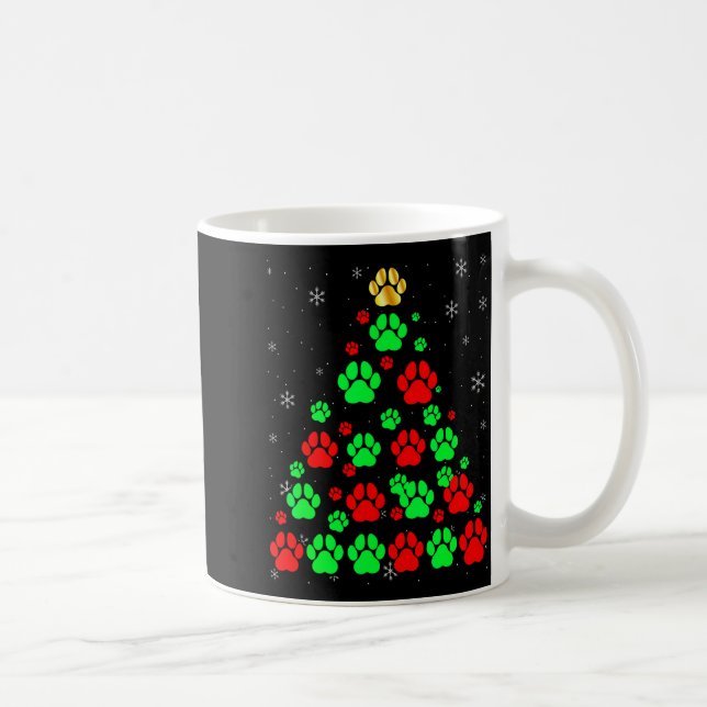 Taza De Café Dog Print Christmas Tree Funny Dog Lovers Christma (Derecha)