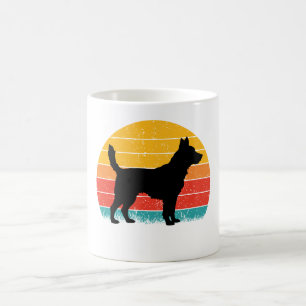 Taza De Café Dog Silhouette at Sunset