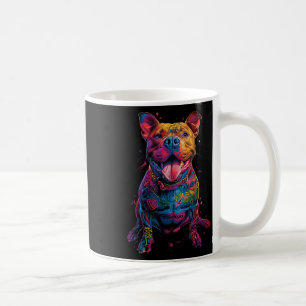 Taza De Café Dog Tattoos Pitbull Tattooed Colorful Tattooed Dog