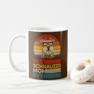 Taza De Café Dog Vintage Best Schnauzer Mom Ever Mother Day