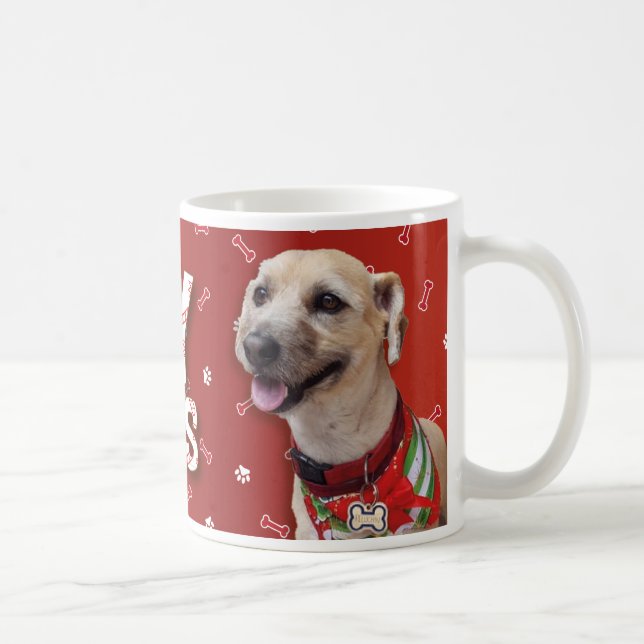 Taza De Café Dog Wishing you Merry Christmas Mug (Derecha)