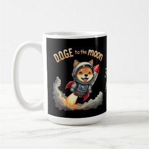 Taza De Café Doge a la luna El viaje final de la dogecoína