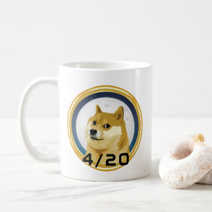 Taza De Café Dogecoin Doge Day 4/20 Crypto Funny del Mercado de