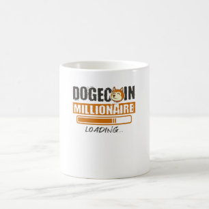 Taza De Café Dogecoin Millionaire cargando Crypto Funny