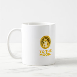 TAZA DE CAFÉ DOGECOIN TO THE MOON