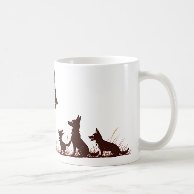 Taza De Café Doggie Family 3 (Derecha)