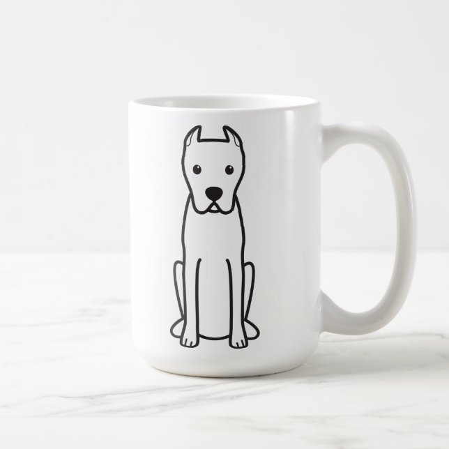 Taza De Café Dogo Argentino (Derecha)