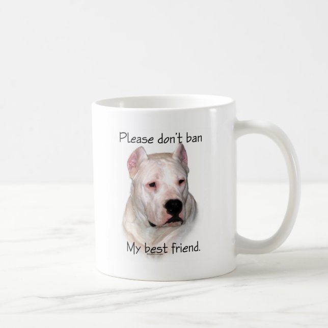 Taza De Café Dogo Argentino Anti-BSL (Derecha)