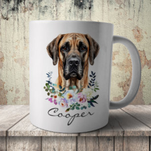 Taza De Café Dogo de Burdeos acuarela