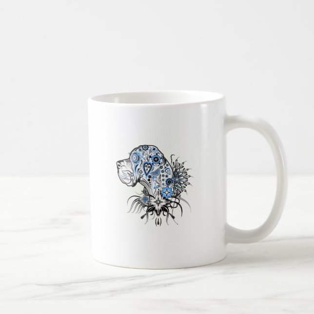 Taza De Café Dogo de Gran Danesa negro (Derecha)
