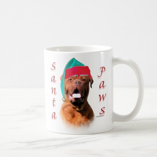 Taza De Café Dogue de Bordeaux Santa Paws (Derecha)
