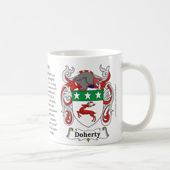 Taza De Café Doherty, origen, significado y el escudo en una (Derecha)