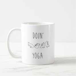 Taza De Café Doin' yoga cute dog