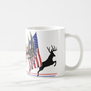 Taza De Café Dólar patriótico del Whitetail