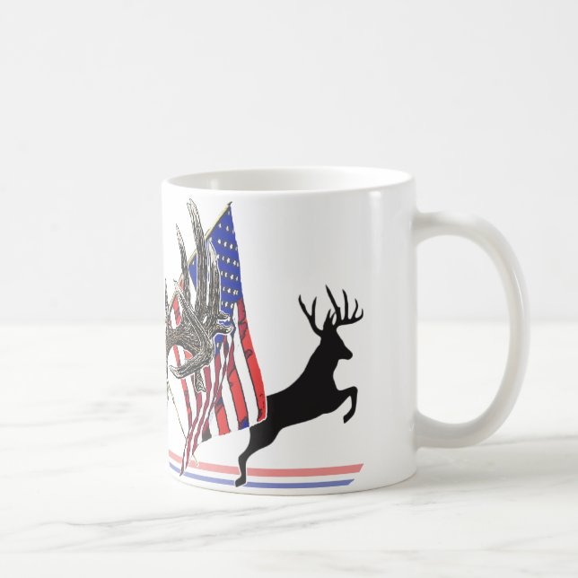 Taza De Café Dólar patriótico del Whitetail (Derecha)