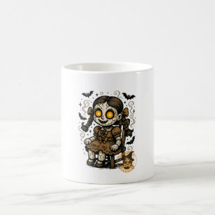Taza De Café Doll atormentado - Personalizado de Halloween