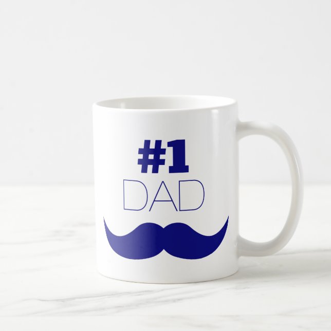 Taza De Café Dolor azul de papá número uno (Derecha)