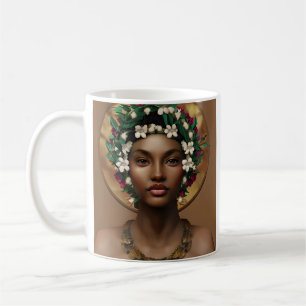 Taza De Café Dolor en el poder   Reina afroamericana