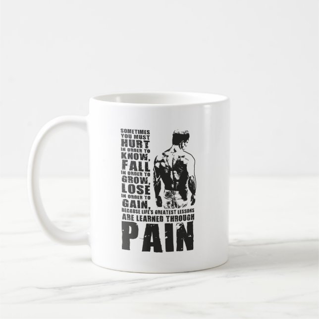 Taza De Café Dolor - Lecciones más grandiosas - Motivación del  (Izquierda)