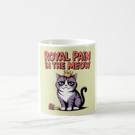Taza De Café Dolor real en el meow - Grumpy Cat King Comic Art