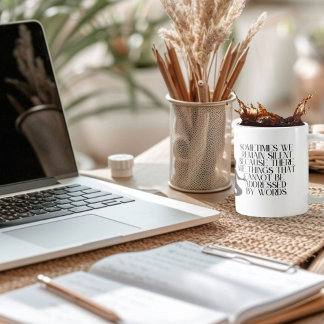 Taza De Café Dolor silencioso - Minimalista diseño de presupues