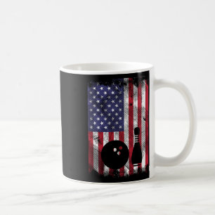 Taza De Café Dolorosos Hombres De Bowling Patriótico Bowler De