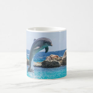Taza De Café Dolphin White Coffee Mug
