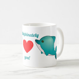 Taza De Café ¡Dolphinately le amo [los pares del delfín del
