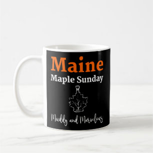 Taza De Café Domingo de arce Maine Casa de Azúcar Muddy Hoja de