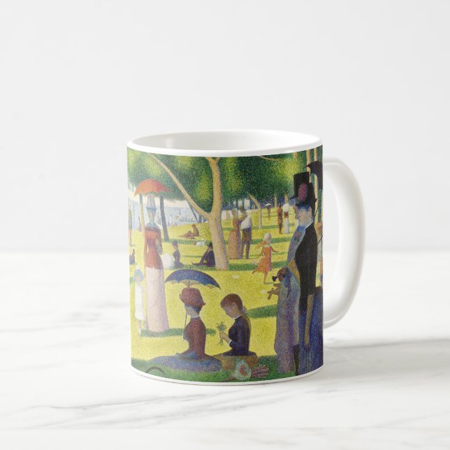 Taza De Café Domingo en La Grande Jatte por Georges Seurat (Anverso derecho)