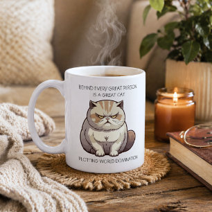 Taza De Café Dominio Felino Divertido del Mundo