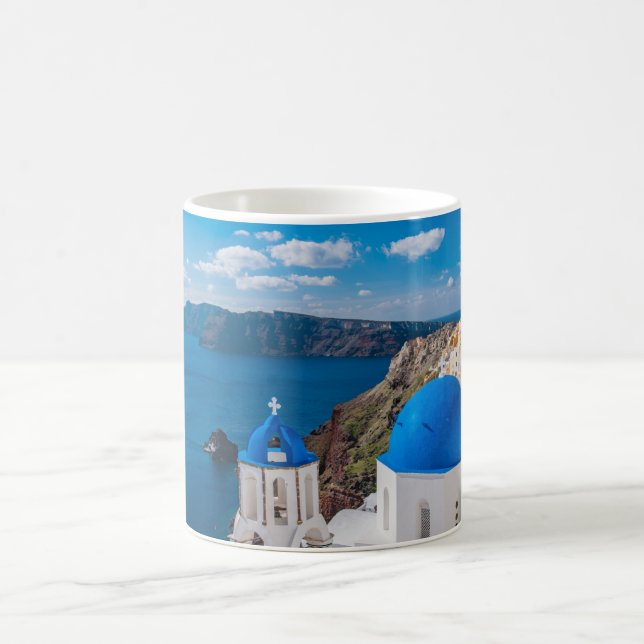 Taza De Café Dominios azules de Santorini (Centro)